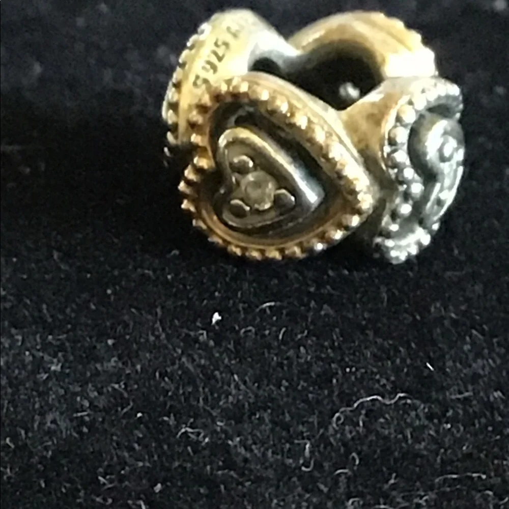 A pair of Pandora two tone charms - Picture 3 of 8